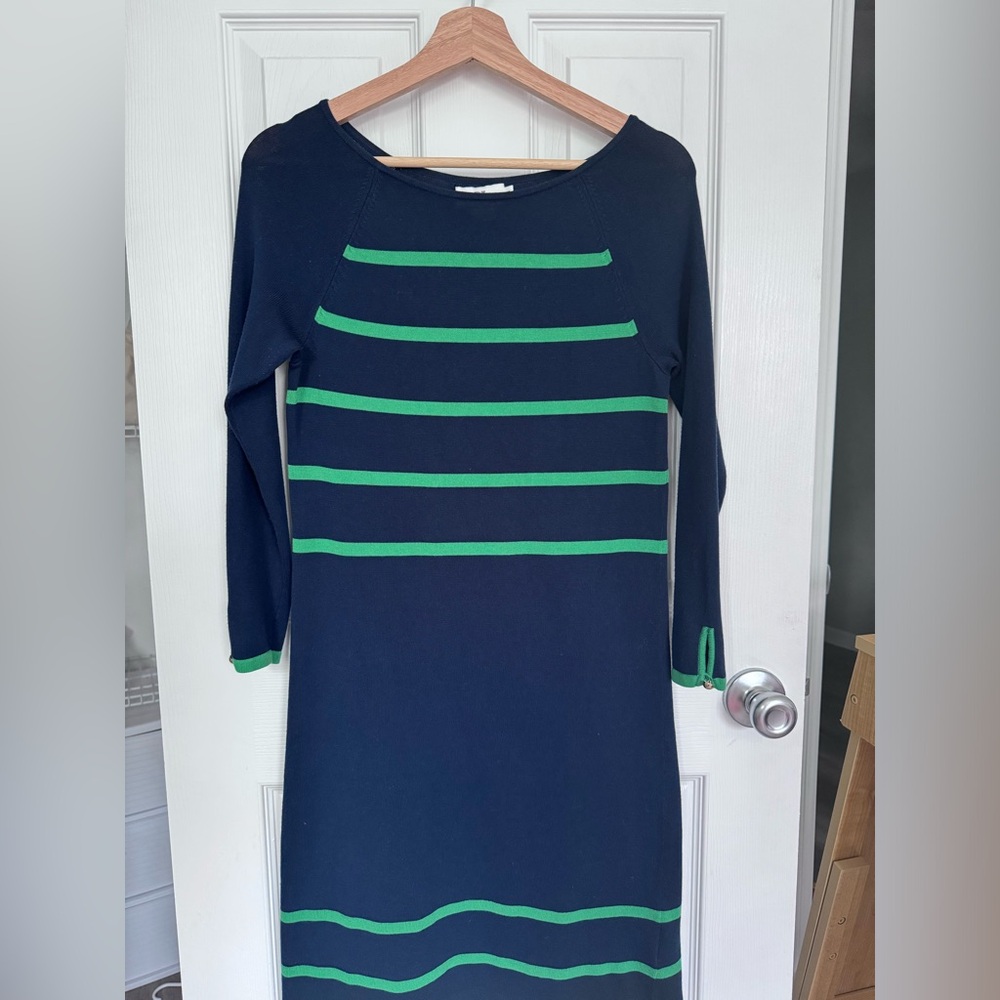 Vineyard Vines Navy & Tree Stripe Sweater Dress
